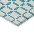 thumbnail image 4 of Addison Rugs Chantille Indoor/Outdoor Transitional Squares Teal Washable Rectangle Rug, 5' x 7'6", 4 of 6