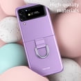 thumbnail image 2 of Funda para teléfono móvil a prueba de golpes con anillo para Samsung Galaxy Z Flip4 5G (púrpura), 2 of 7