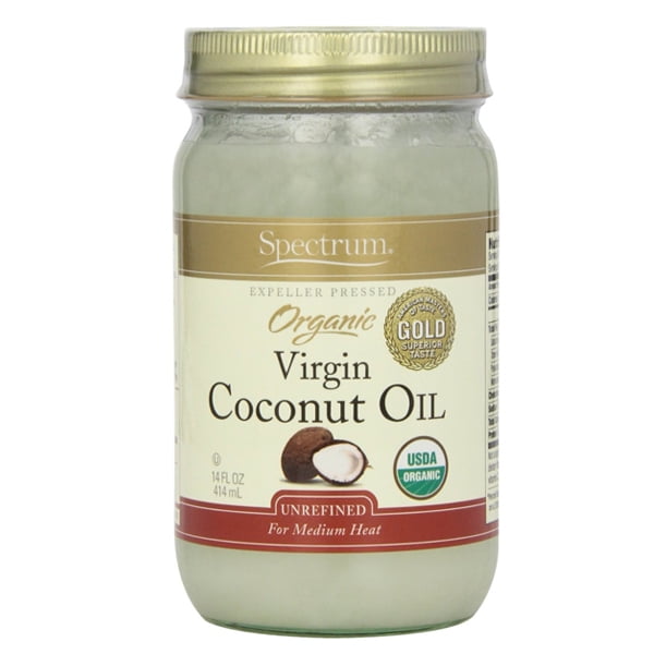 Spectrum Coconut Oil Organic Unrefined 14 Ounce Tub Pack of 3 - Walmart.com