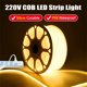 thumbnail image 2 of Tira de luces LED COB de 220 V, alto brillo, 12 W/m, resistente al agua IP68, flexible, para cocina, armarios, iluminación exterior y jardín, 2 of 5
