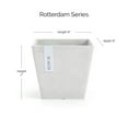 thumbnail image 2 of Ecopots Rotterdam Durable Modern Square Indoor/Outdoor Recycled Based Composite Flower Planter, Pure White, 8", 2 of 4