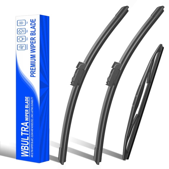 WBULTURE Silicone Beam Wiper Blades 3-Pack - Ultra-Quiet & Streak-Free, 26" 18" Front & 16" Rear for Subaru Outback 2020-2025