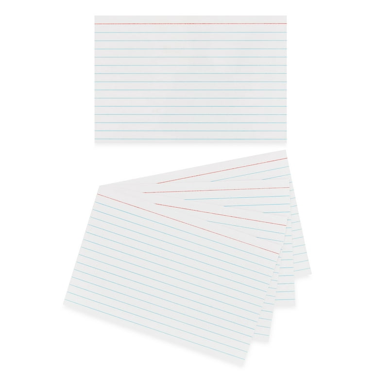Basics Blank Index Cards, 1000 Count, White, 4'' x 6