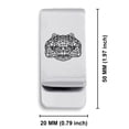 thumbnail image 2 of Stainless Steel Geometric Polygon Crocodile Animal Classic Slim Money Clip Credit Card Holder, 2 of 2