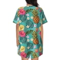 thumbnail image 4 of Womens Pajama Sets With Pocket, Hawaiian Style Pineapple Lounge Sets Short Sleeve Sleepwear PJ Sets for Women, 4 of 6