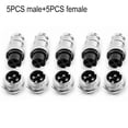 thumbnail image 1 of Aviation Plug Connector 16Mm Gx16-4 Panel Wire Metal Male Female 4Pin (5 Pairs), 1 of 9