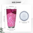 thumbnail image 4 of Uemuo Sparkling Pink Toilet Print Travel Coffee Mug ,20oz Double-walled Car Cup ,Stainless Steel Insulated Tumbler Leak-proof Travel Cup Reusable Straw Car Cup-Straw Two-piece Set, 4 of 8