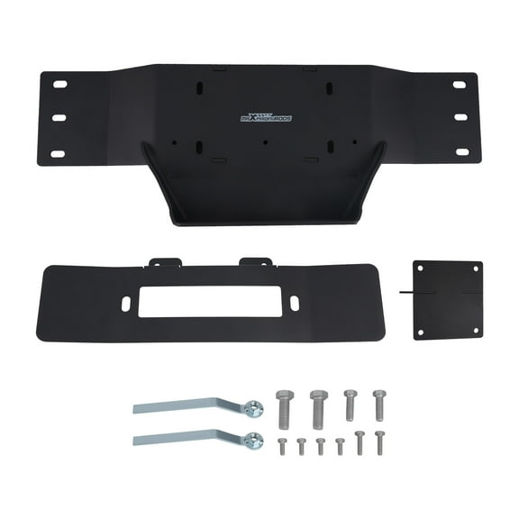 maXpeedingrods Winch Mount Kit for Ford F150 F-150 2WD / 4WD 2009-2014, Winch Mounting Plate Black Powder Coated, Hidden Install