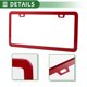 thumbnail image 5 of Marco de placa de matrícula de acero inoxidable Unique Bargains, soporte para placa de matrícula con tornillos y tapas, marco estrecho de 2 agujeros y agujero cuadrado, rojo, 5 of 8