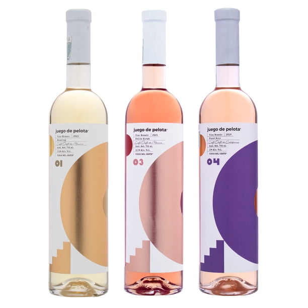 Vino Blanco Riesling + Rosado Petite Sirah + Rosado Pinot Noir Juego de