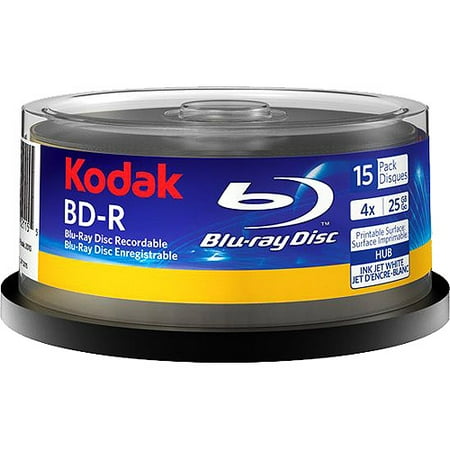 Kodak 52115 Blue Ray Disc 15 Pack Spindle