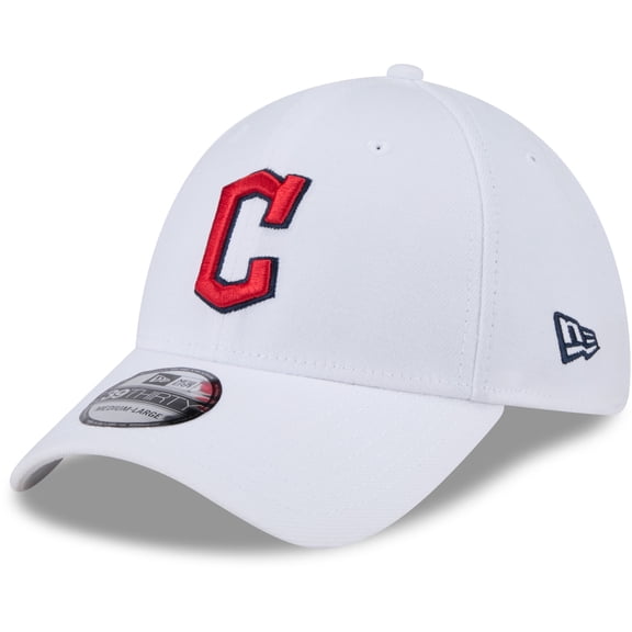 Men's New Era White Cleveland Guardians 39THIRTY Flex Hat