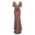 thumbnail image 5 of DailyTrove Women's Sequin Evening Gown-Long Sleeve-Bodycon-Polyester-for Formal Gala/Wedding-Sparkly Sequin Detail, 5 of 6