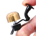 thumbnail image 1 of Timbre de bicicleta, accesorio de ciclismo, resistente, multiusos, sonido claro y fuerte, anillo de manillar para bicicletas de montaña y carretera, Oro, 1 of 8