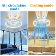 thumbnail image 4 of Heystop Ceiling fan with light, 3-color adjustable LED, 6-speed wind speed, remote control or APP control, bi-directional conversion motor, suitable for living room bedroom decoration, 4 of 10