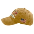 thumbnail image 6 of 250 Anniversary USA Hat 4th of July American Flag Cap Adjustable Retro Denim Hat Patriotic Commemorative Gift for Veterans History Lovers,Yellow, 6 of 6