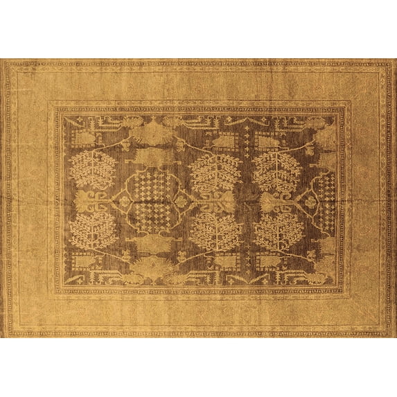 Ahgly Company Indoor Rectangle Oriental Brown Industrial Area Rugs, 8' x 10'