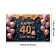 thumbnail image 3 of Glitter Design Happy Birthday Banner Balloon Decoration Happy 40 Birthday Confetti Design for Birthday Party Indoor Decoration Photo Shoot, 3 of 7