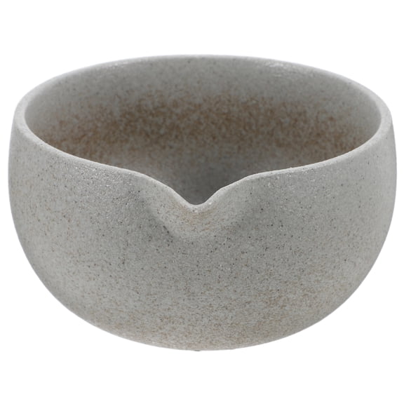 Traditional Japanese Ceramic Matcha Tea Bowl with Spout Round Food Bowl for Matcha Ceremony