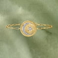 thumbnail image 4 of Ross-Simons 0.10 ct. t.w. Diamond Celestial Paper Clip Link Bracelet in 18kt Gold Over Sterling, Women's, Adult, 4 of 7