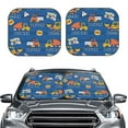 thumbnail image 2 of Haiem Construction Vehicles Car Windshield Sun Shade (2 Pieces) Foldable Windshield Sun Shade Car Accessories for Truck SUV Pickup-Medium, 2 of 7