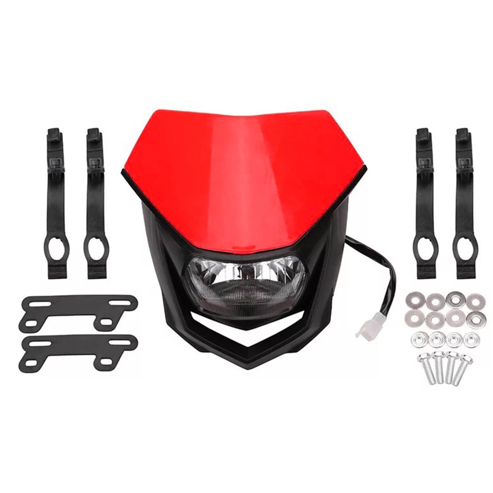 Details about  / Universal Motocross Dual Sport Headlight Head Lamp Visor White