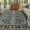 Black and gray, variant on Danolapsi 8x10 Boho Floral Soft Rugs for Living Room, Washable Area Rug,Non Slip Low Pile Carpet for Bedroom, Dining Room, Nursery, Hallway
