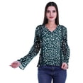 thumbnail image 4 of Moomaya Kurta Col Kurta Dentelle Détails Imprimé Manches Longues Tunique, 4 of 5