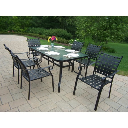 Oakland Living Web 7 Piece Patio Dining Set