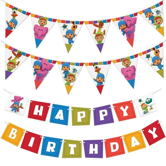 Pocoyo Banner & Pennants Kit - Pocoyo Party Decorations