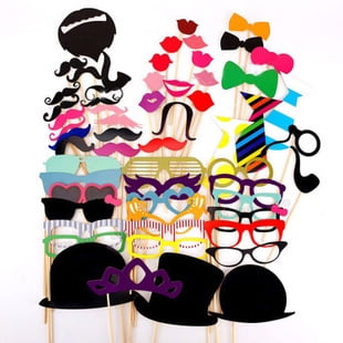 DIY Photo Booth Props Mask Sticker Mustache For Wedding Birthday Christmas Party 