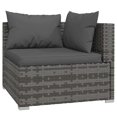 thumbnail image 3 of vidaXL 4 Piece Garden Lounge Set with Cushions Grey Poly Rattan, 3 of 5