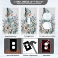 thumbnail image 3 of Light Switch Cover Switch Plate Outlet Cover Plug Cover for Electrical Toggle Switch Snowman with Flowers Bird, 3 of 6