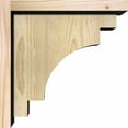 thumbnail image 3 of 8"W x 12"D x 12"H Mediterranean Rough Sawn Corbel w/Backplate, Douglas Fir, 3 of 9