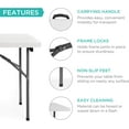thumbnail image 6 of PetFurnishn 4ft Plastic Folding Table, Indoor Outdoor Heavy Duty Portable w/Handle, Lock for Picnic, Party, Camping - White, 6 of 8