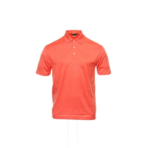 Tiger Woods Collection by Nike Striped Polo Shirt Golf (Medium, Orange)