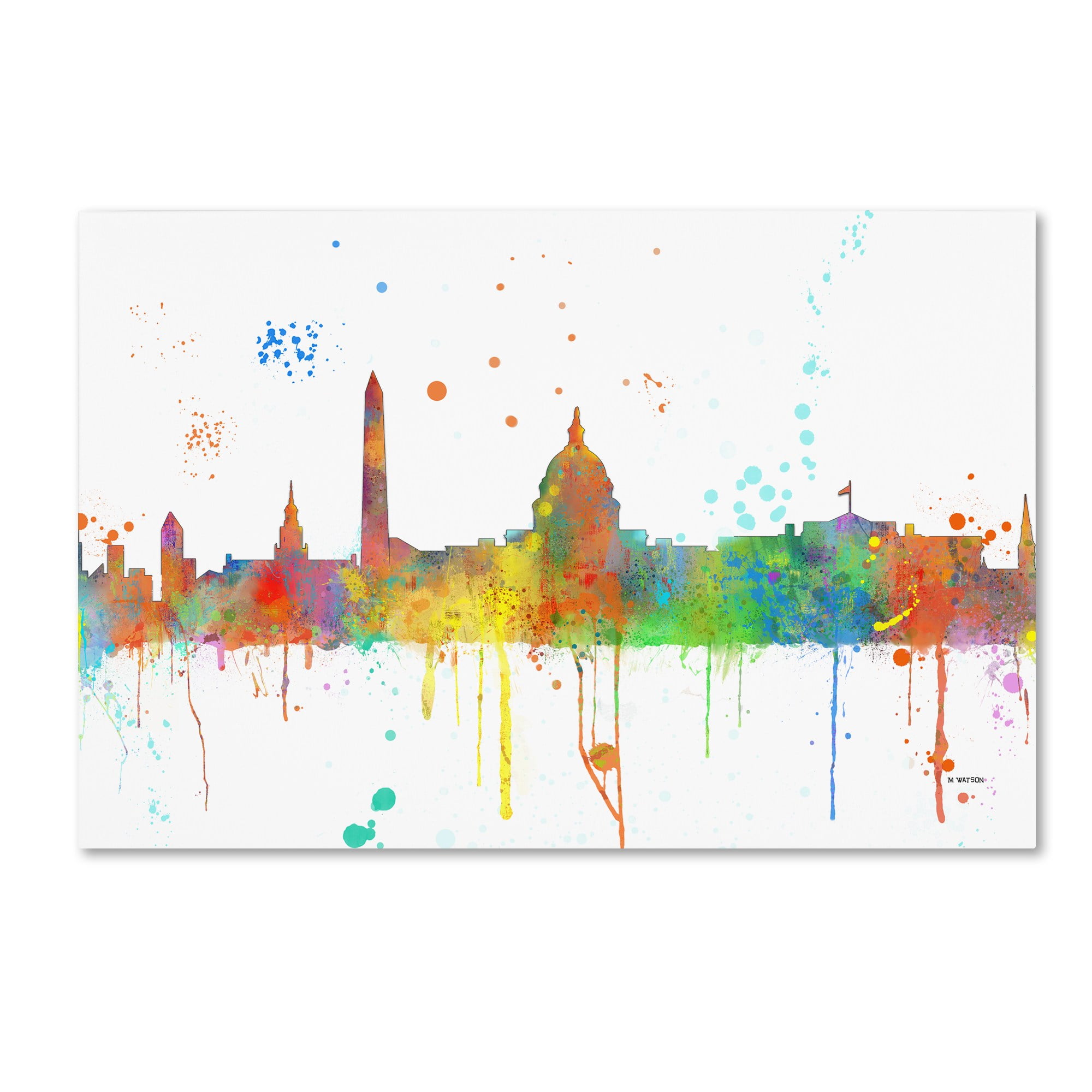Trademark Fine Art "Washington DC Skyline Mclr-1" Canvas Art by Marlene Watson