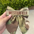 thumbnail image 2 of Personalized Army Hair Bow with Nametape, NWU Air Force Marine Memorial Day and Veterans Day Gift Embroidery Name, 2 of 5
