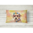 thumbnail image 2 of Airedale Terrier Hippie Dawg Fabric Decorative Pillow 12 in x 16 in, 2 of 4