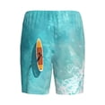 thumbnail image 2 of Lsque Tranquil Ocean Canoe Journey Mens Sleep Pajama Shorts,Short Pajama Pants, Cotton Ultra-Soft Knit-Medium, 2 of 9