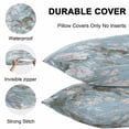 thumbnail image 4 of Waterproof Throw Pillow Covers Set of 2, 16x16 Inch Light Blue White Floral Decorative Pillowcases Outdoor Pillow Slip Cushion Covers Set for Couch Tent Retro Botanical Flower, 4 of 7