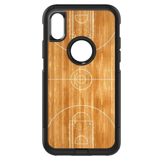 DistinctInk Custom SKIN / DECAL compatible with OtterBox Commuter for iPhone X / XS (5.8" Screen) - Basketball Court Layout - Show Your Love of Basketball