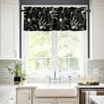 thumbnail image 2 of Dandelion Floral Kitchen Curtain Valance, Window Curtain Valance Rod Pocket, Fall Short Valances Window Treatment for Living Room Bedroom Bathroom Thanksgiving Decor (54x18 Inch Herb Plant Leaves), 2 of 4