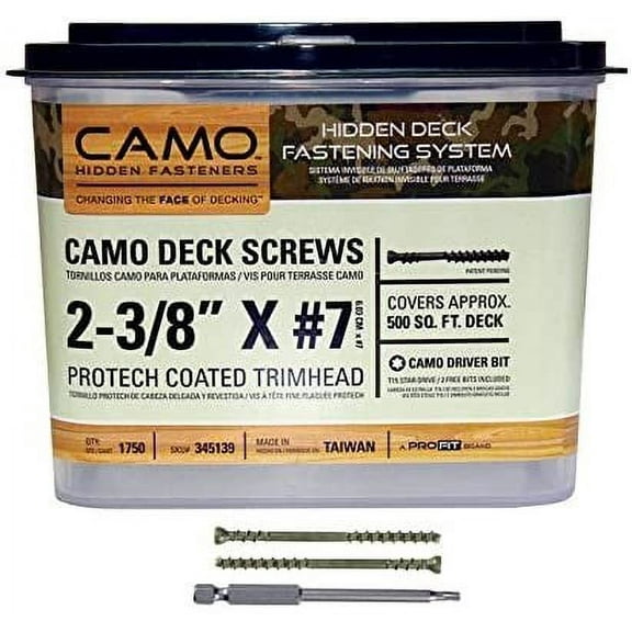 National Nail 0345139 2.37 in. Protech Coated Trimhead Deck Screw44; 1750 Count