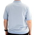 thumbnail image 2 of Classic by Palmland Light Blue Banded Bottom Short Sleeve Polo Shirt with Pocket, 2 of 2