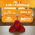 thumbnail image 6 of VITABOD Vitamin D3 K2 Gummies - Bone & Heart Health - 180 Pectin Based Gummies, 6 of 11