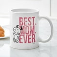 thumbnail image 3 of CafePress - Snoopy Best Mom Ever Mug - 11 oz Ceramic Mug - Novelty Coffee Tea Cup, 3 of 4