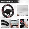 thumbnail image 5 of Uorisanigo American Flag 15 Inch Steering Wheel Cover Deer Print Car Steering Wheel Protector for Women Breathable Car Steering Wheel Cover for Winter Flannel Car Accessories Gift for Holiday, 5 of 8