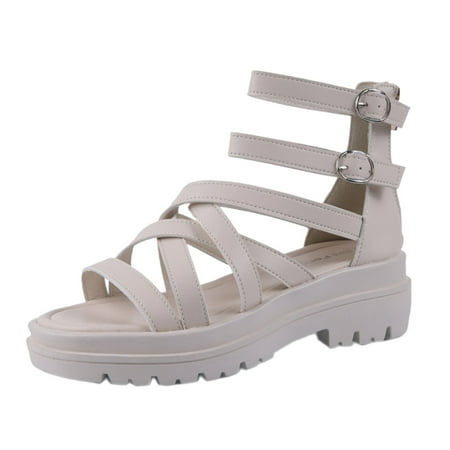 

ZHAGHMIN Beach Shoes Women Sandals Beach Thick Bottom And Shoes Fashion Summer Bottom Toe Women S Spring Casual Roman Soft Women S Sandals Womens Studded Sandals Lace Up Sandals For Women Clog Sanda