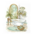 thumbnail image 3 of Van Dijk, Jerianne 12x14 Black Modern Framed Museum Art Print Titled - Watercolor Bath in Spa II, 3 of 5